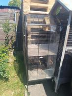 Grote stevige kooi – 150 cm hoog, 52 cm breed, Ophalen, Zo goed als nieuw, Metaal, Vogelkooi