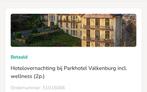 2 Gereseveerde boeking voor Park Hotel Valkenburg te koop, Twee personen