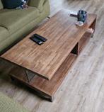 Houten salontafel, Huis en Inrichting, Tafels | Salontafels, Ophalen, Gebruikt, 100 tot 150 cm, Landellijk