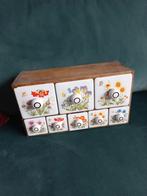 Vintage Mini Kastje met Bloemenlades, Ophalen, Gebruikt