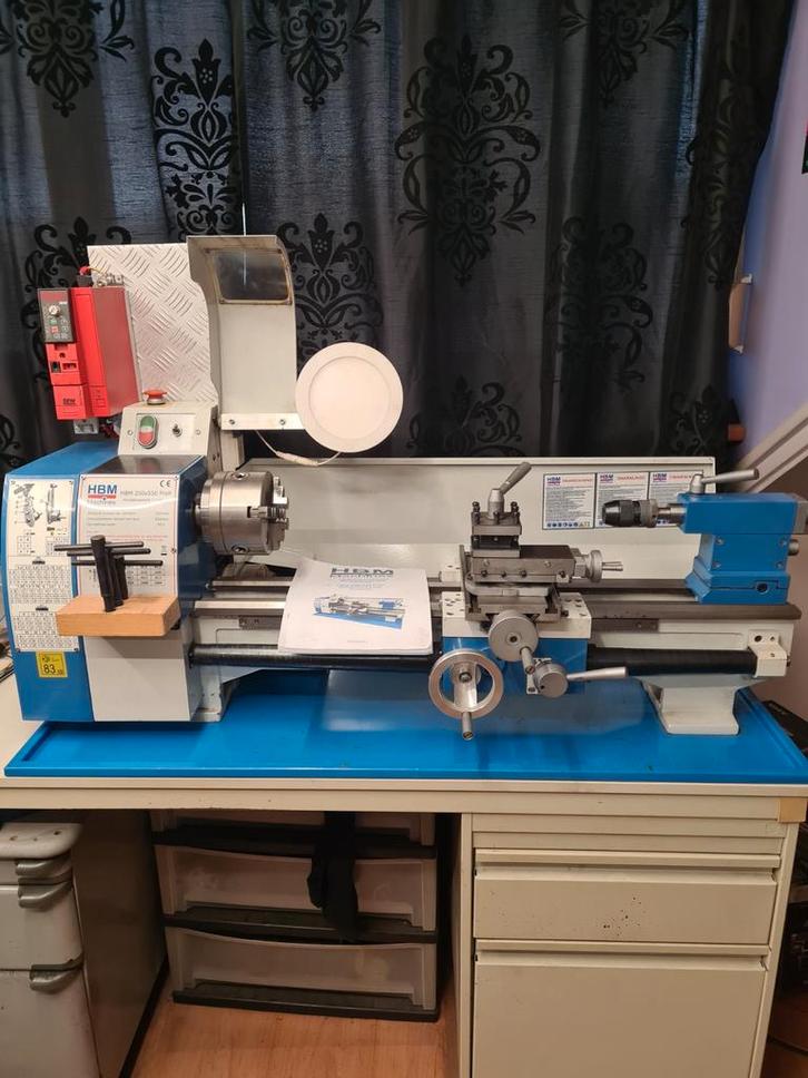 HBM 250x550 Profi Metaaldraaibank Compleet, Zakelijke goederen, Machines en Bouw | Metaalbewerking, Ophalen