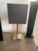 Tafel lamp RVS en zwarte kap, Huis en Inrichting, Lampen | Tafellampen, Ophalen, Zo goed als nieuw, Minder dan 50 cm