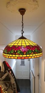Tiffany grote hanglamp 1 Fitting, Glas, Gebruikt, 50 tot 75 cm, Ophalen