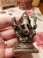 Zwaar Verzilverd Bronzen Beeld "Ganesha", Antiek en Kunst, Kunst | Beelden en Houtsnijwerken, Ophalen of Verzenden