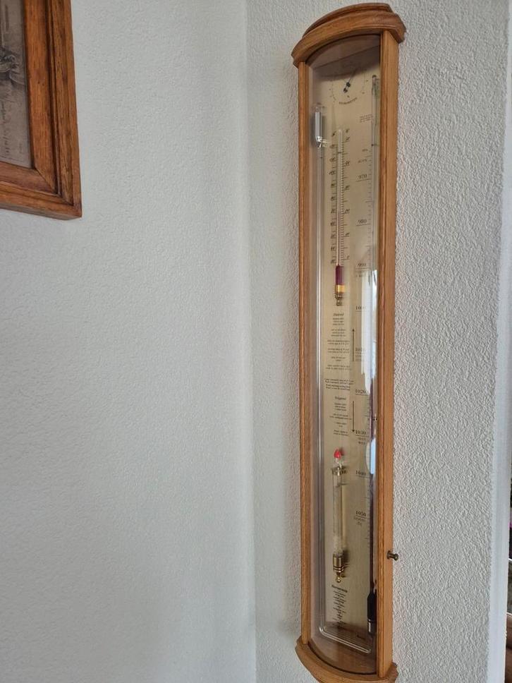 Antieke Barometer in Houten Kast, Antiek en Kunst, Antiek | Woonaccessoires, Ophalen