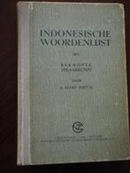 Indonesische woordenlijst met beknopte spraakkunst  door A., Boeken, Non-fictie, Indonesisch NL, Ophalen of Verzenden, Gelezen