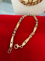 Prachtige 14 karaats gouden monte carlo armband, Sieraden, Tassen en Uiterlijk, Ophalen of Verzenden, Goud