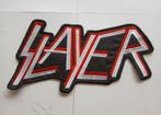 Slayer shaped logo backpatch embroidered 18 x 32 cm, Verzenden, Nieuw, Kleding
