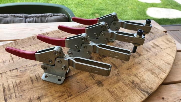 Snelspanners Destaco types 245-U / 207 / 607 / e.a., Doe-het-zelf en Verbouw, Werkbanken, Gebruikt, Ophalen of Verzenden