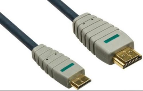 HDMI - mini HDMI kabel 1 meter 4K TV, 3D Bandridge, Audio, Tv en Foto, Audiokabels en Televisiekabels, Zo goed als nieuw, HDMI-kabel