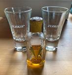 Oude Vlek Citroen jenever + 2 borrelglaasjes Delft, Ophalen of Verzenden, Zo goed als nieuw, Borrel- of Shotglas