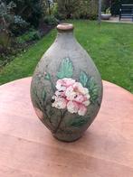 Oude Kruik met Bloemmotief, Huis en Inrichting, Woonaccessoires | Vazen, Ophalen, Gebruikt, Overige kleuren, Aardewerk of Porselein