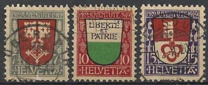 Zwitserland serie 149 - 151 O. ADV. no.10 T., Postzegels en Munten, Postzegels | Europa | Zwitserland, Gestempeld, Verzenden
