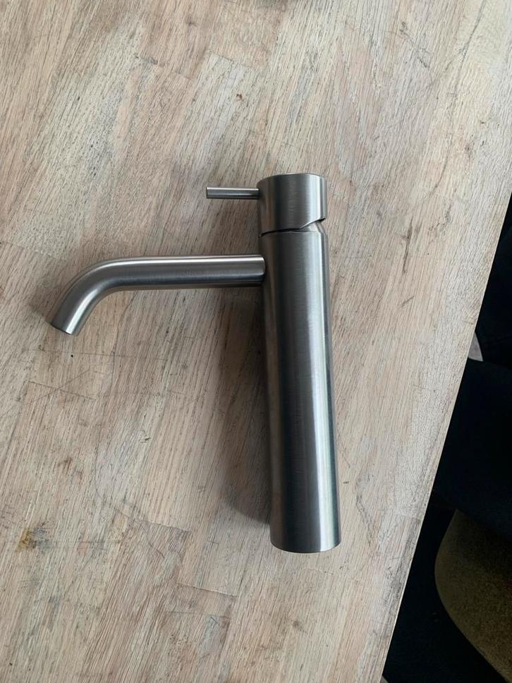 Hotbath Cobber CB003MC wastafelkraan - Geborsteld nikkel, Doe-het-zelf en Verbouw, Sanitair, Nieuw, Kraan, Ophalen of Verzenden