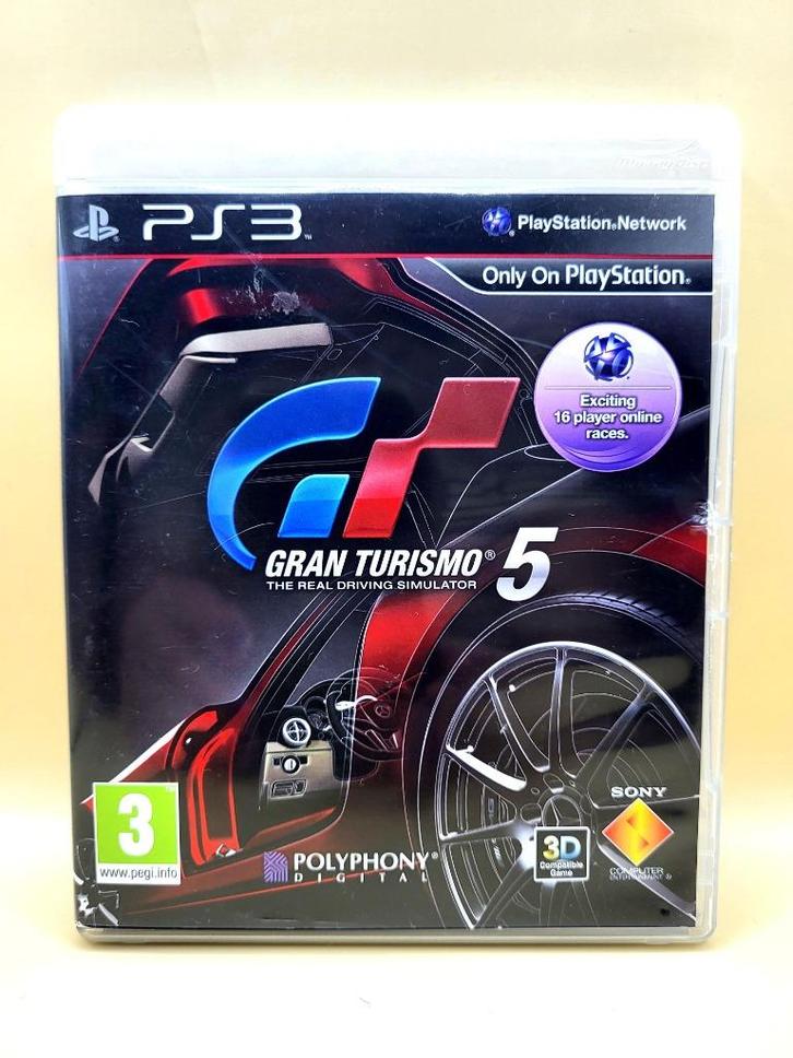 Gran Turismo 5 - PS3, Spelcomputers en Games, Games | Sony PlayStation 3, Zo goed als nieuw, Racen en Vliegen, 2 spelers, Vanaf 3 jaar