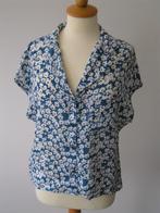 Mooie gebloemde blouse maat S., Maat 38/40 (M), Mango, Blauw, Nieuw