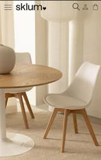 4X Eetkamerstoelen SKLUM, Huis en Inrichting, Stoelen, Ophalen, Wit, Scandinavisch, Zo goed als nieuw
