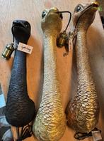 Wandlampen Struisvogels in goud, brons en zwart, Ophalen of Verzenden, Nieuw