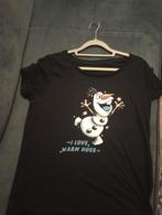 Olaf T-shirt - I love warm hugs maat L, Kleding | Dames, T-shirts, Disney, Zwart, Maat 42/44 (L), Ophalen of Verzenden