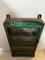 Art Deco wand vitrinekast, Huis en Inrichting, Ophalen, Minder dan 50 cm, Glas, Minder dan 25 cm