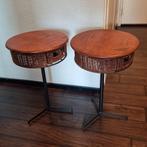 2 ronde  bijzettafeltje, Huis en Inrichting, 45 tot 60 cm, Minder dan 55 cm, Rond, Ophalen of Verzenden