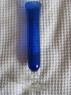 tulpen vaas    blauw, Huis en Inrichting, Blauw, Ophalen of Verzenden, Minder dan 50 cm, Glas