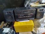 Stereo Sadio dubbele cassetterecorder SANYO MW171, Ophalen of Verzenden, Gebruikt, Cassettedeck, Overige merken