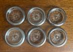 Set van 6 Italiaanse kristal/verzilverde onderzetters, Ophalen of Verzenden