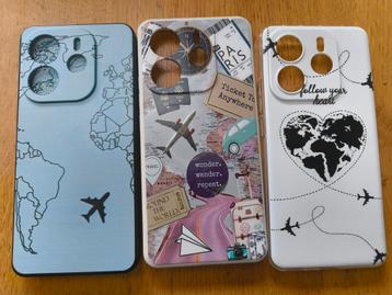 3 hoesjes met reis thema voor Redmi Note 14 5G, nieuw. beschikbaar voor biedingen