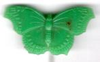 Vlinder groen plastic speldje ( H_141 ), Verzamelen, Speldjes, Pins en Buttons, Dier of Natuur, Speldje of Pin, Zo goed als nieuw