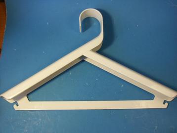 Retro SET Kunststof Kleerhangers <> 3 Kapstok HANGERS Wit beschikbaar voor biedingen