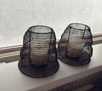 Sobere metalen kaarshouder - draad met hengsel, Ophalen of Verzenden, Nieuw, Metaal, Minder dan 25 cm
