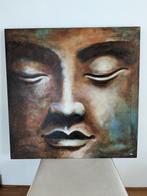 Boeddha hoofd geschilderd op doek enig exemplaar., Zo goed als nieuw, Ophalen