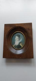 Brocante lijst met vrouwenportret, Ophalen of Verzenden