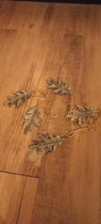 5x zilver kunstof bladeren 10 cm, Huis en Inrichting, Woonaccessoires | Overige, Ophalen