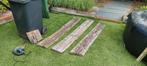 Oud eiken planken, Tuin en Terras, Tuinbanken, Ophalen, Gebruikt, Hout