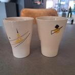 Bijzondere bekers (2x) van Chodziez Poland, vintage design, Antiek en Kunst, Ophalen of Verzenden