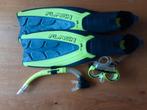SNORKELSET MET ZWEMVLIEZEN maat 42/43, Ophalen of Verzenden, Zo goed als nieuw, Snorkelset