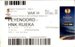 Ticket Feyenoord - HNK Rijeka 2-0     6-11-2014, Gebruikt, Poster, Plaatje of Sticker, Feyenoord, Verzenden