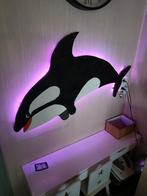Zelf gemaakte Orca als schemerlamp, Ophalen, Zo goed als nieuw, Hout, Kunst