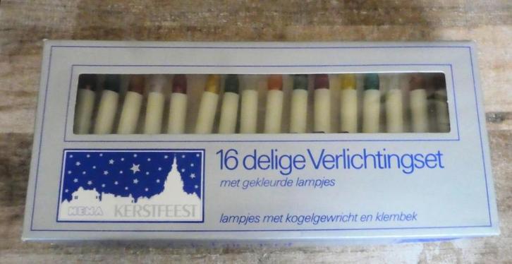 2 X vintage gekleurde kerstverlichting., Diversen, Kerst, Zo goed als nieuw, Ophalen of Verzenden