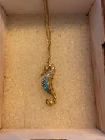 Swarovski Gouden Ketting Zeepaardje Nieuw, Ophalen of Verzenden, Nieuw, Goud, Met hanger