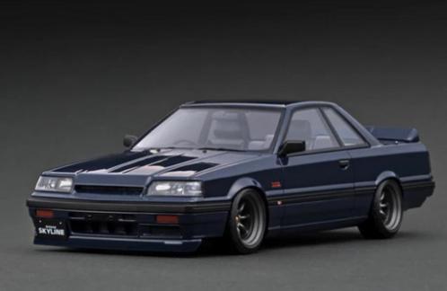 1:18 Nissan Skyline GTS-R R31 Donkerblauw - Watanabe velgen, Hobby en Vrije tijd, Modelauto's | 1:18, Nieuw, Auto, Overige merken