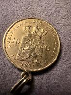 Gouden tientje 1885 met gouden oogje, Koning Willem III, Losse munt, 10 gulden, Goud