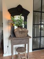 Schijftafel side table vergrijst oud hout, Huis en Inrichting, Ophalen of Verzenden, Zo goed als nieuw, Rechthoekig, Hout