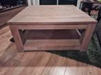 Stevige Massief Houten Salontafel, Huis en Inrichting, Tafels | Salontafels, Ophalen, Gebruikt, 50 tot 100 cm, Vierkant