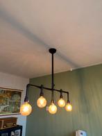 Industriële Hanglamp met 5 Lampen, Huis en Inrichting, Lampen | Hanglampen, Ophalen, Gebruikt, Metaal, 75 cm of meer