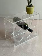 Vintage plexiglas wijnrek / bijzettafeltje – 70s design, Kunststof, Nieuw, Ophalen of Verzenden, Minder dan 5 flessen