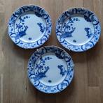 Drie Antieke Petrus Regout borden Nankin stijl., Antiek en Kunst, Antiek | Porselein, Ophalen of Verzenden