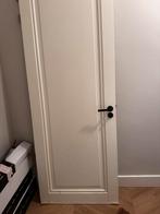 Massief Houten Binnendeur + Zwart Deurbeslag & Scharnieren, Doe-het-zelf en Verbouw, Ophalen of Verzenden, Zo goed als nieuw, Binnendeur